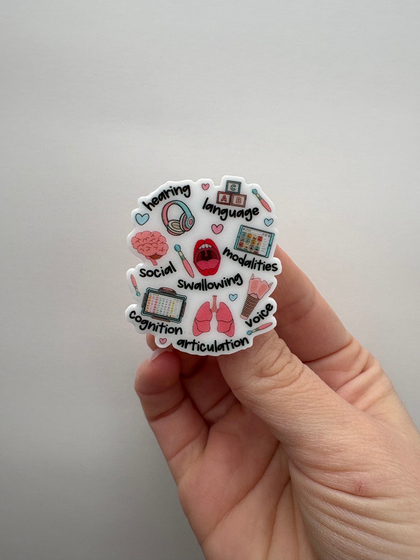 Speech-Language (SLP) Plastic Badge Topper