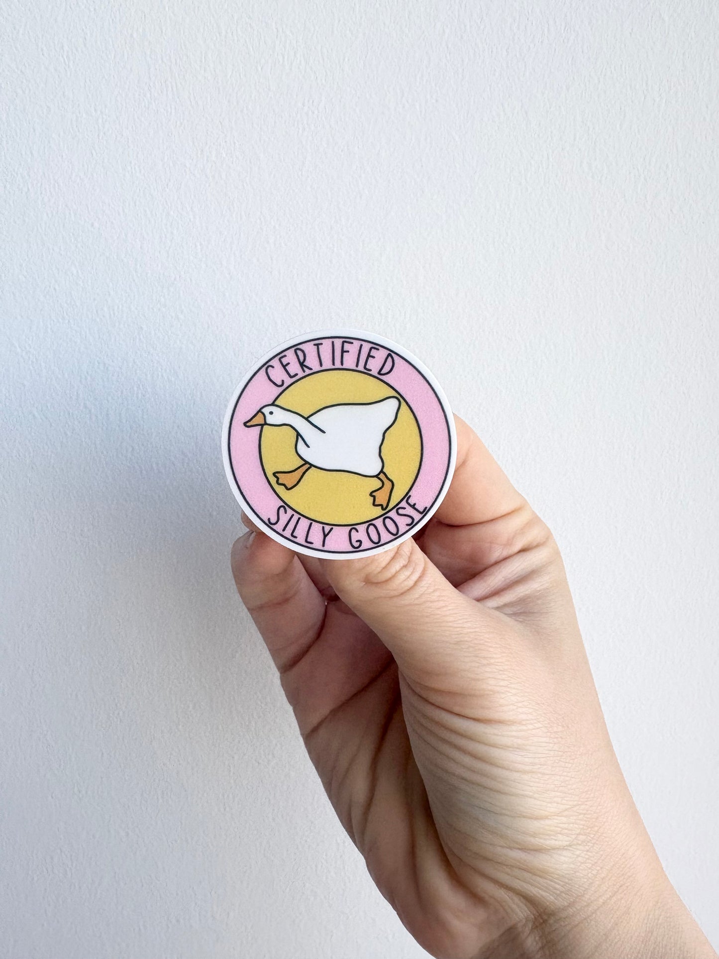 Certified Silly Goose Plastic Badge Topper