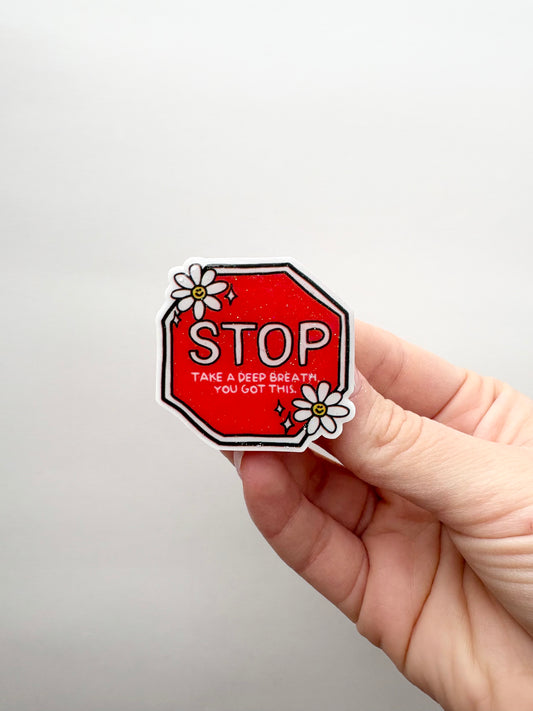 Stop & Breathe Badge Topper