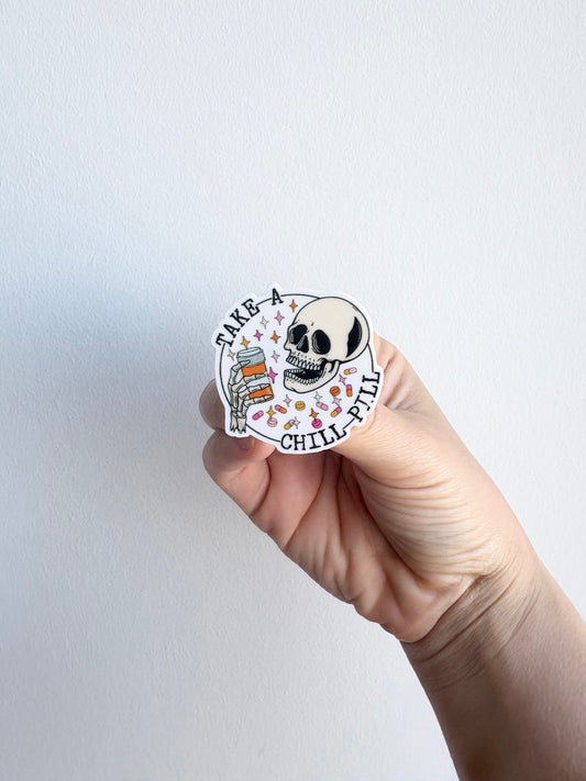 Take A Chill Pill Badge Topper