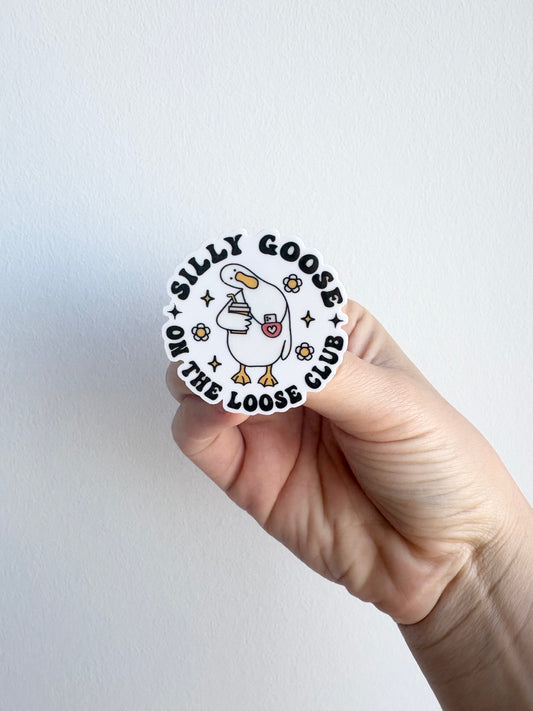 Silly Goose Plastic Badge Topper
