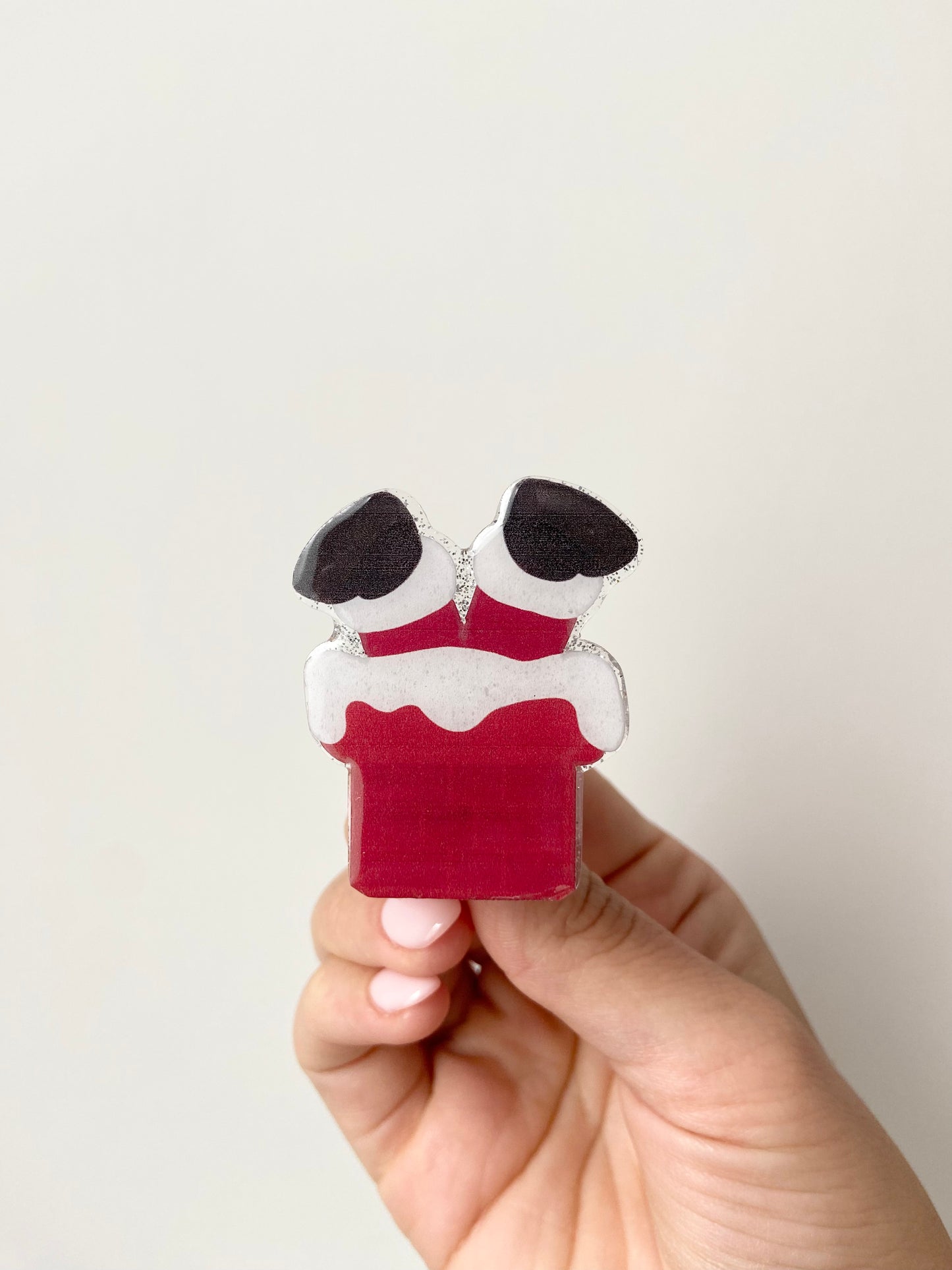 Santa Legs Acrylic Badge Topper