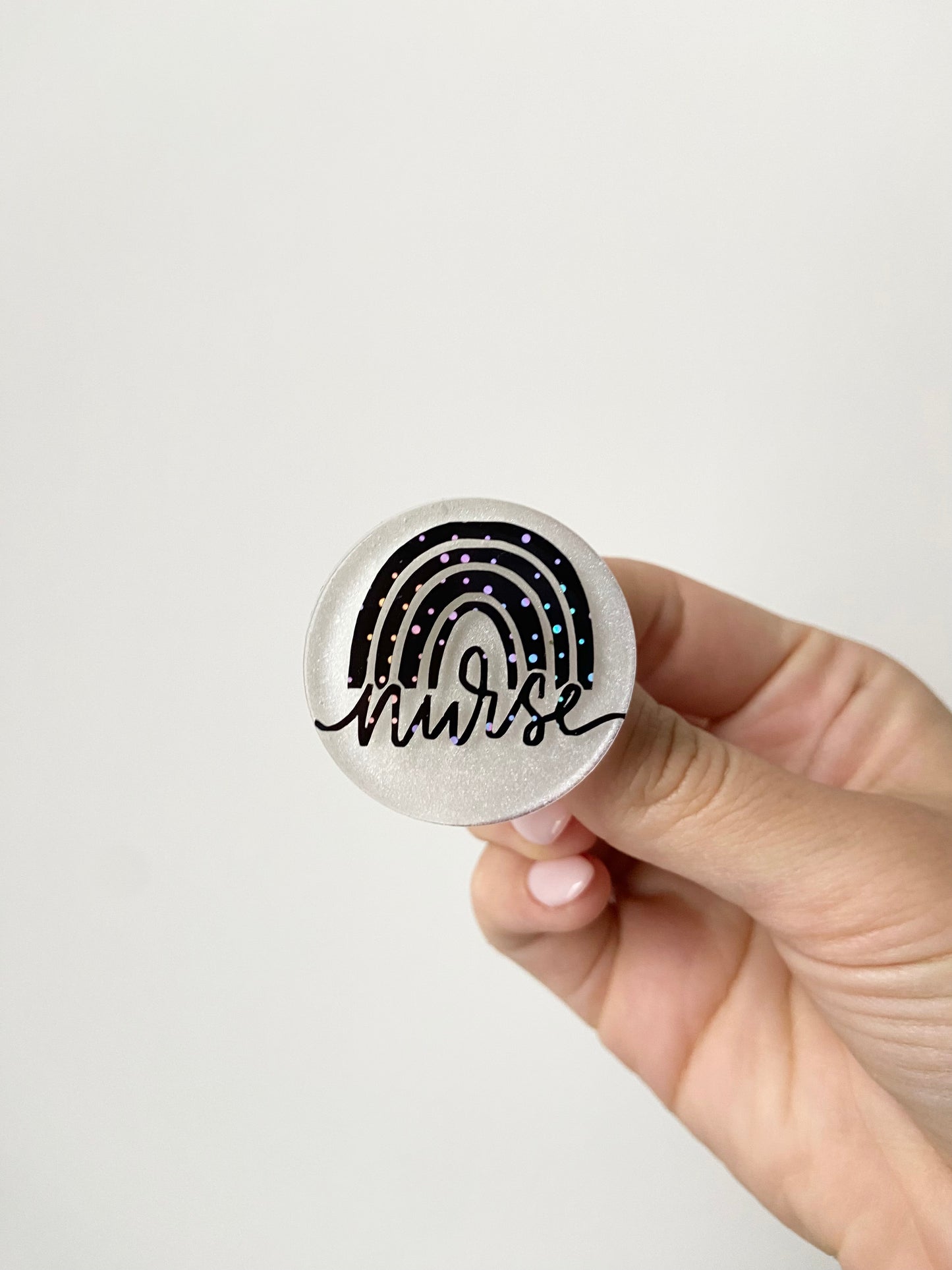 Nurse Rainbow Acrylic Badge Topper