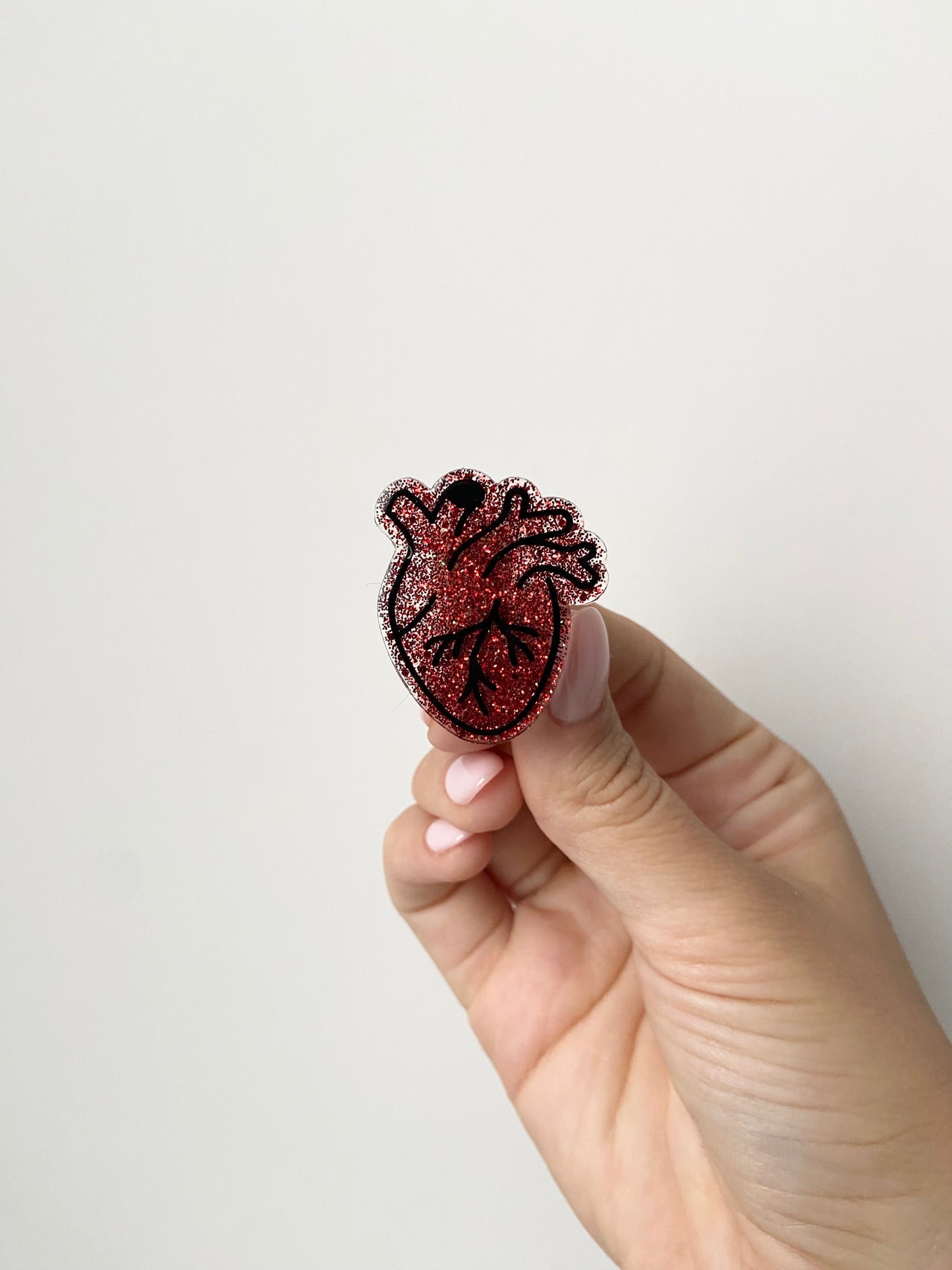 Anatomical Heart Acrylic Badge Topper