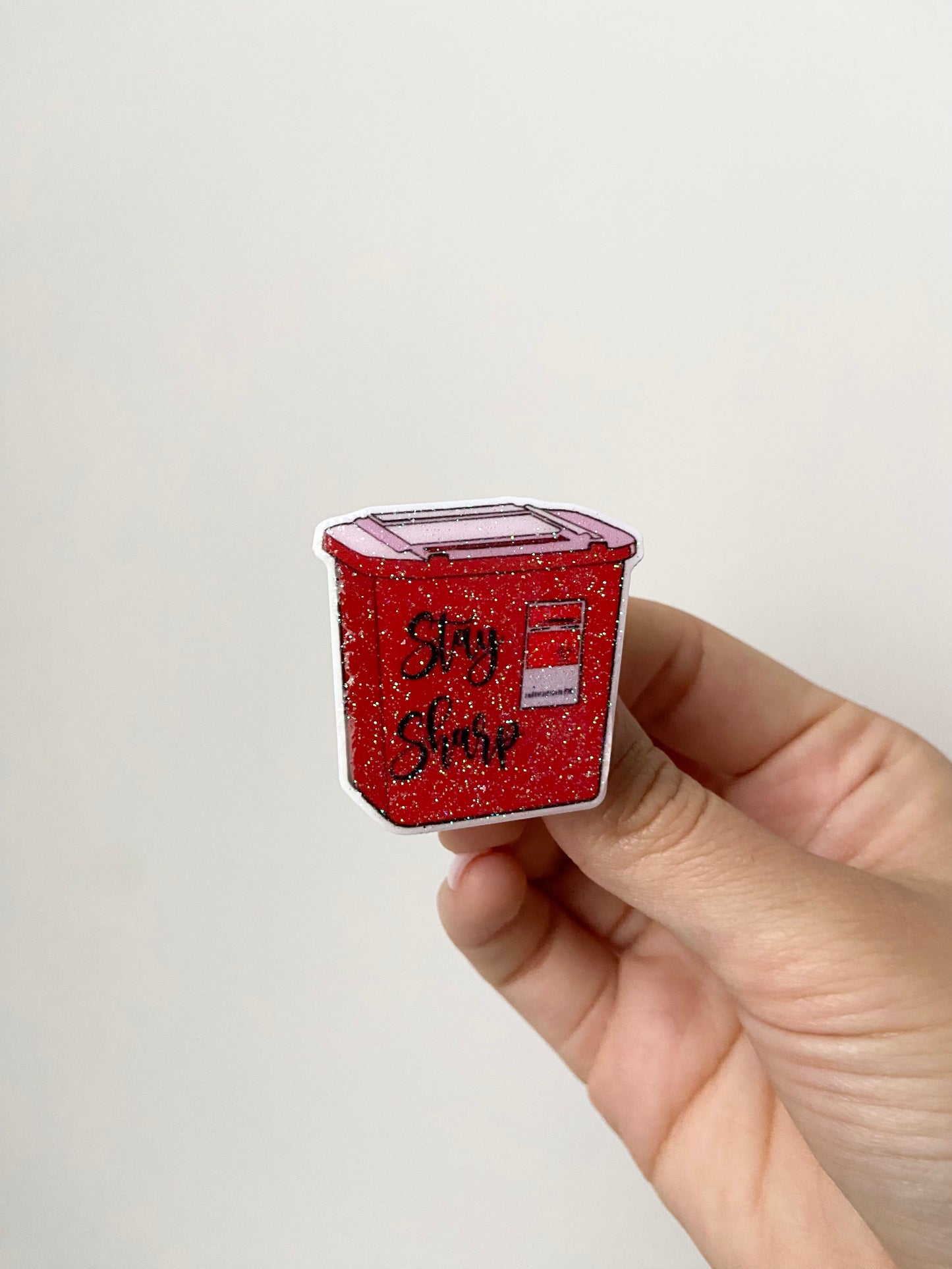 Stay Sharp Hard Plastic Badge Topper