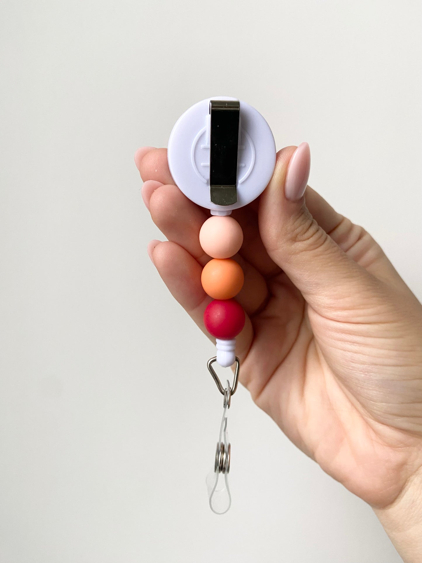 Sunset Sorbet Beaded Badge Reel