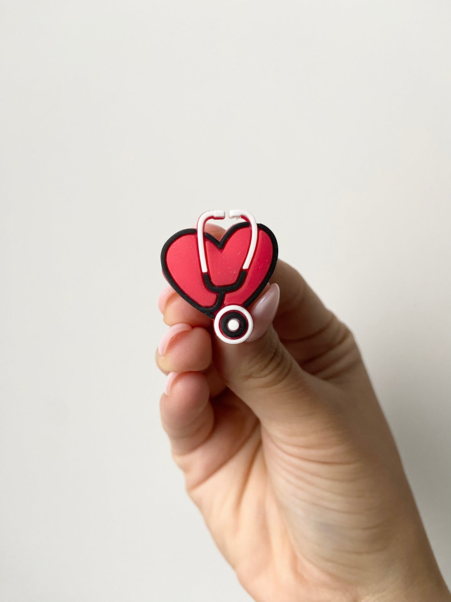 Heart & Stethoscope Croc Charm