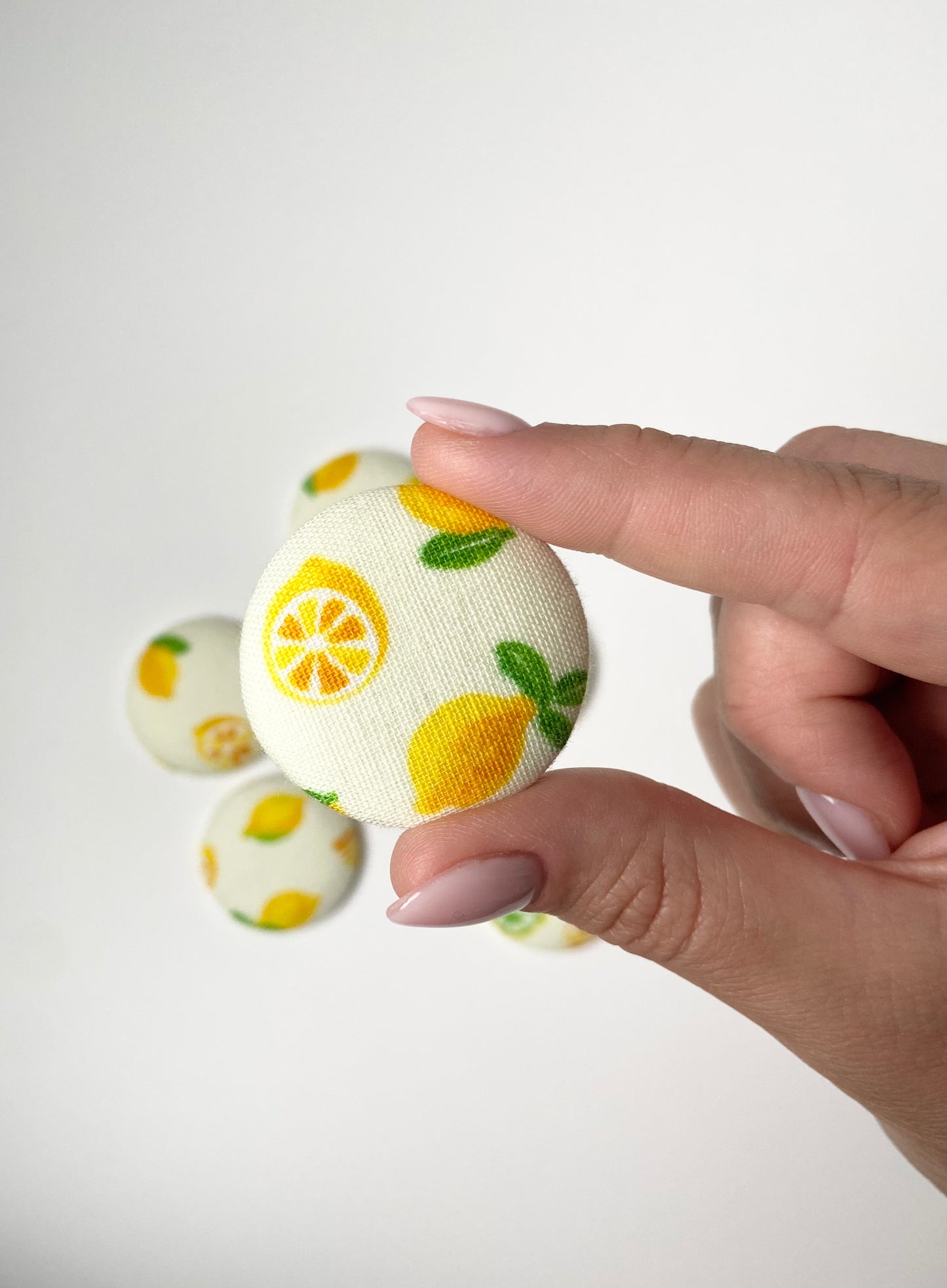 Lemons Fabric Badge Topper