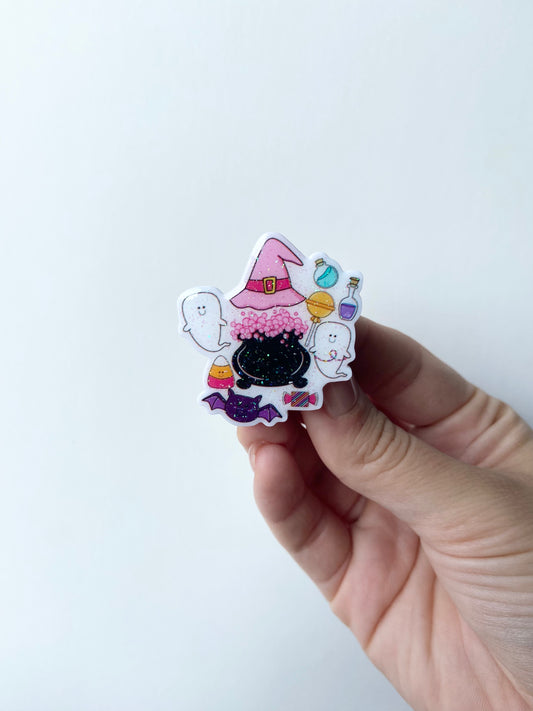 Spooky Season Plastic Badge Topper