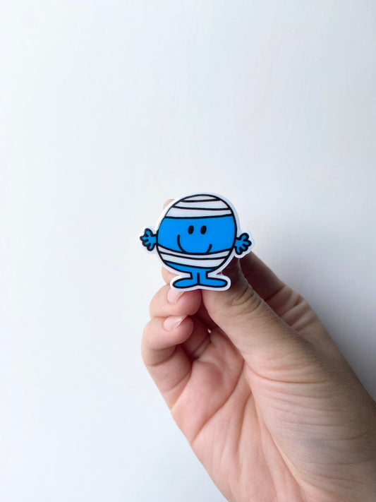 Mr. Man/Little Miss Plastic Pin