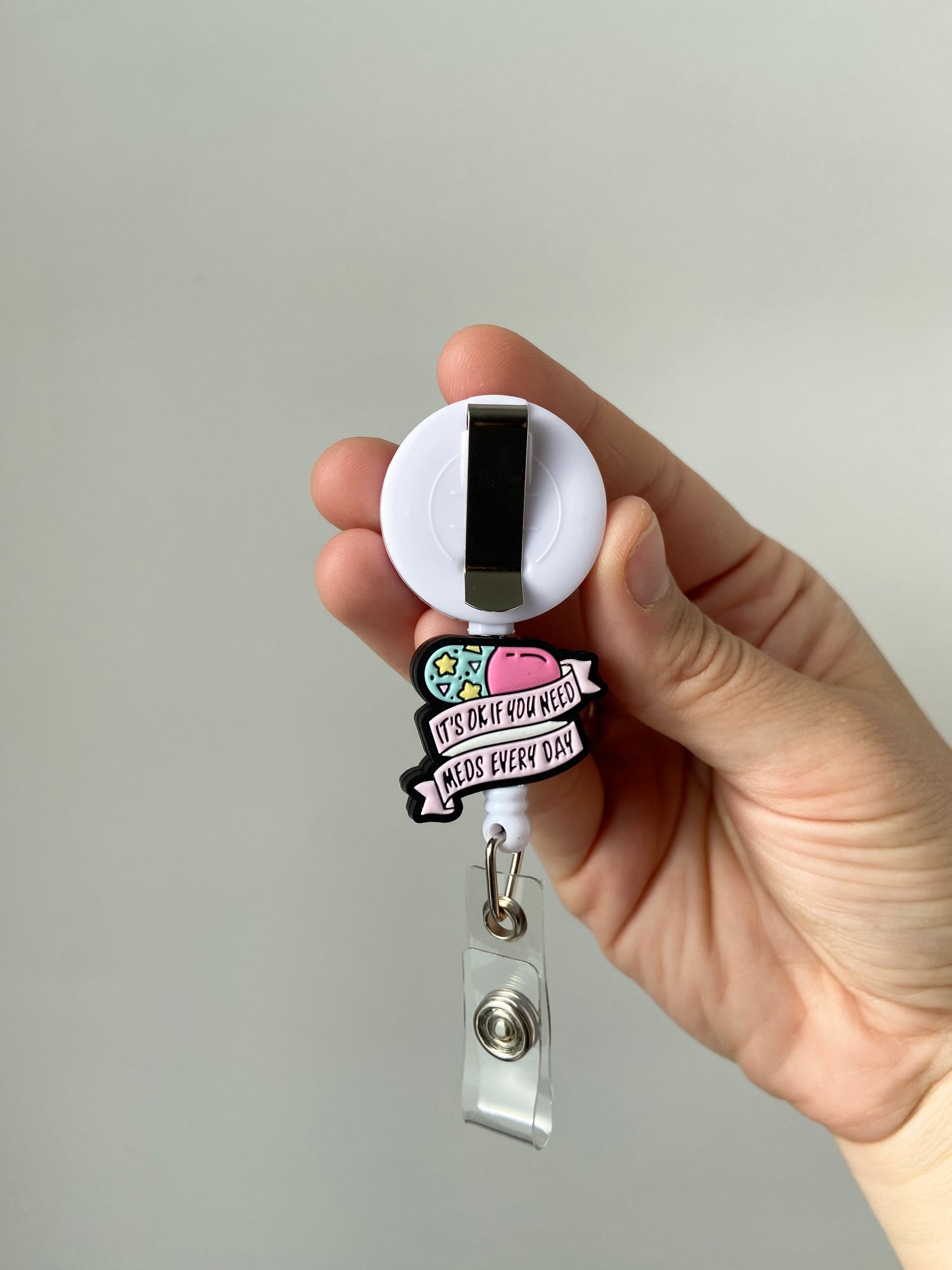 Meds Everyday Beaded Badge Reel