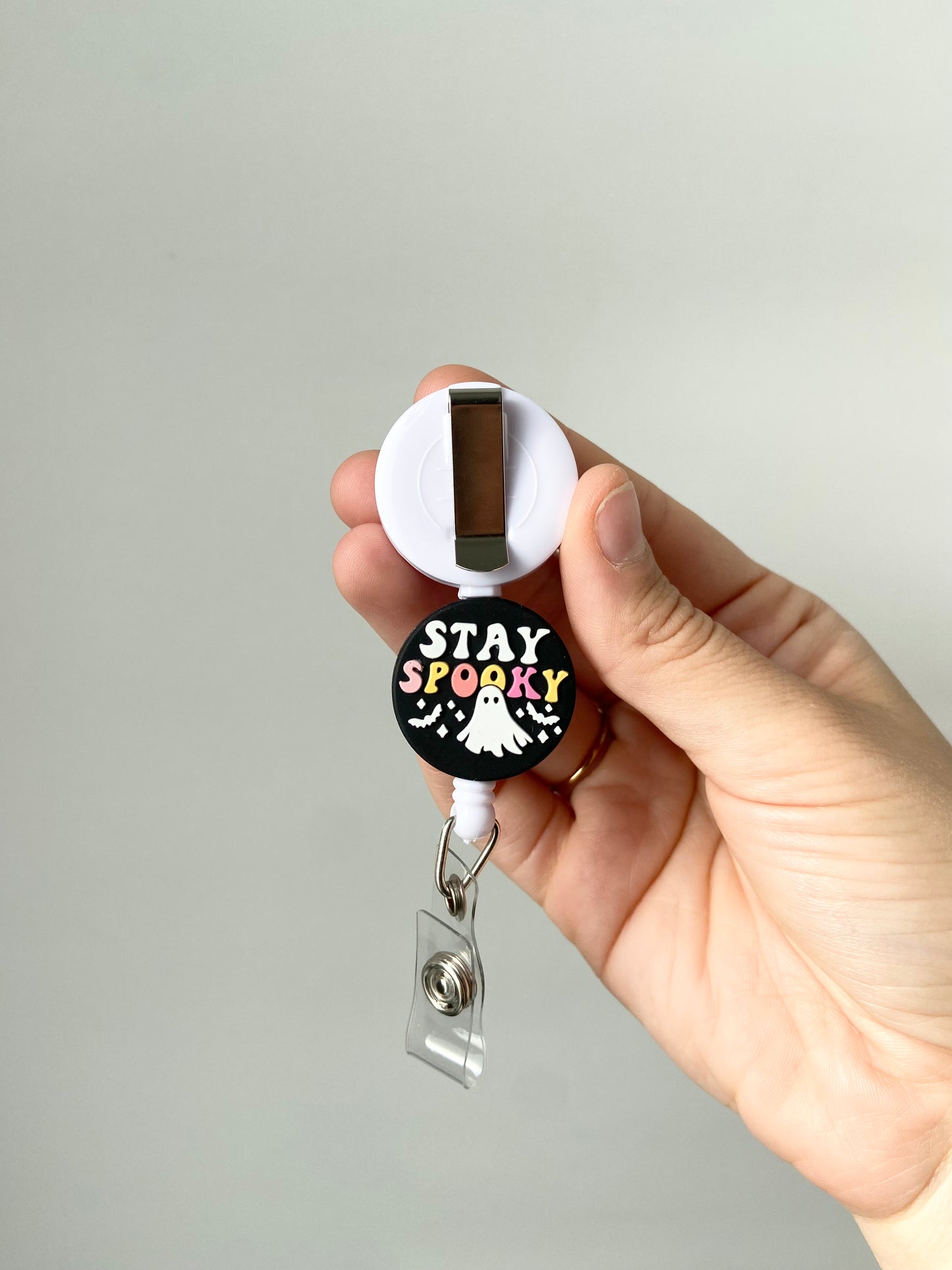 Stay Spooky Beaded Badge Reel