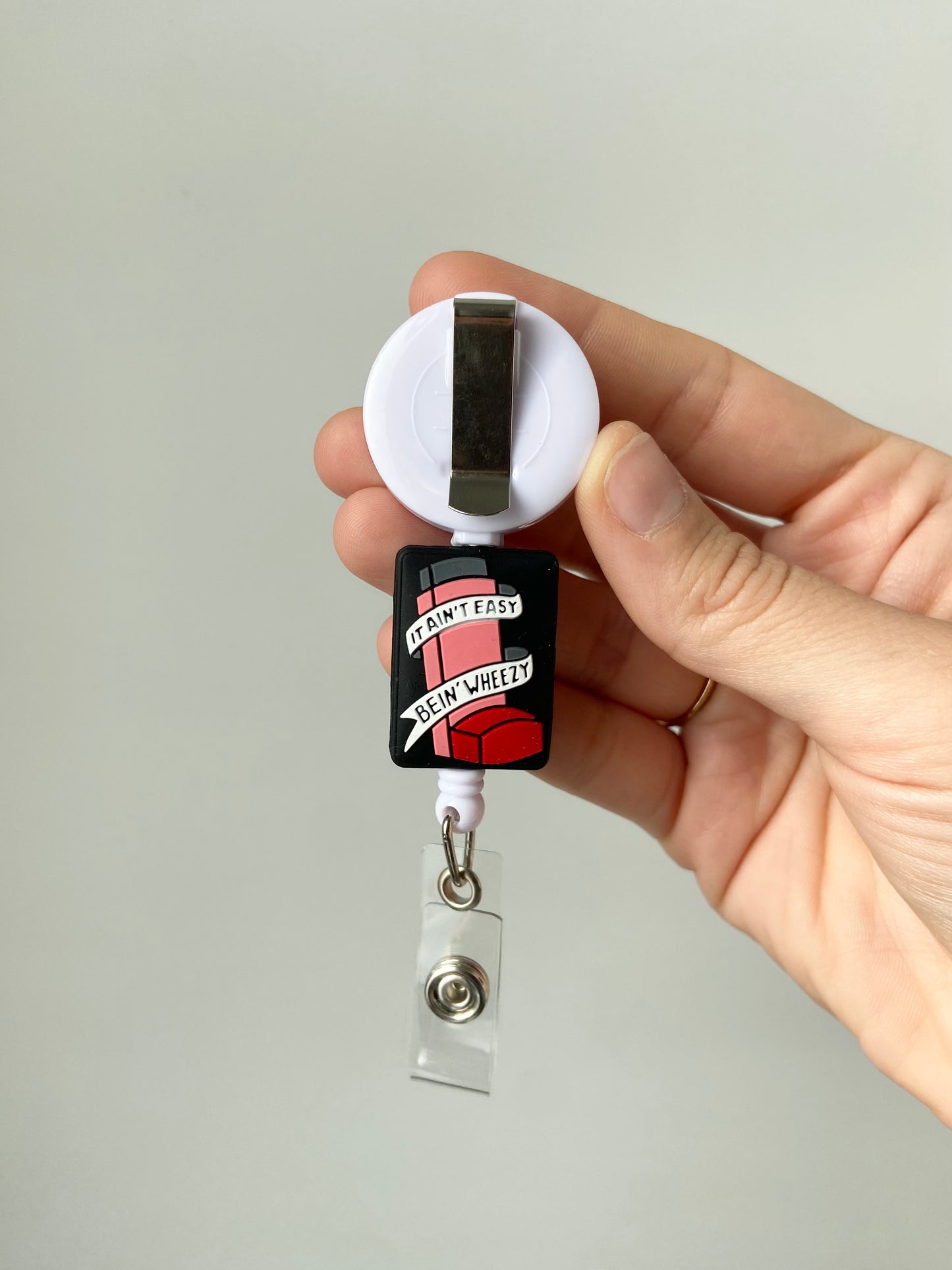 Inhaler/Wheezy Beaded Badge Reel