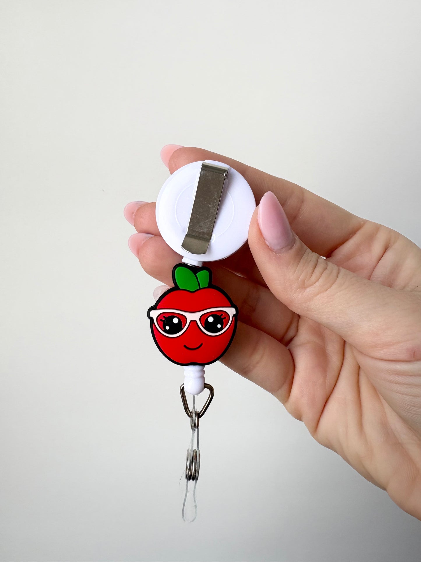 Apple Beaded Badge Reel