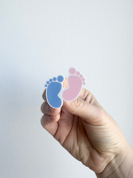 Baby Feet Plastic Badge Topper