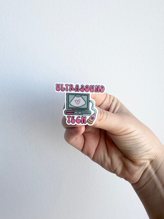 Ultrasound Tech Badge Topper