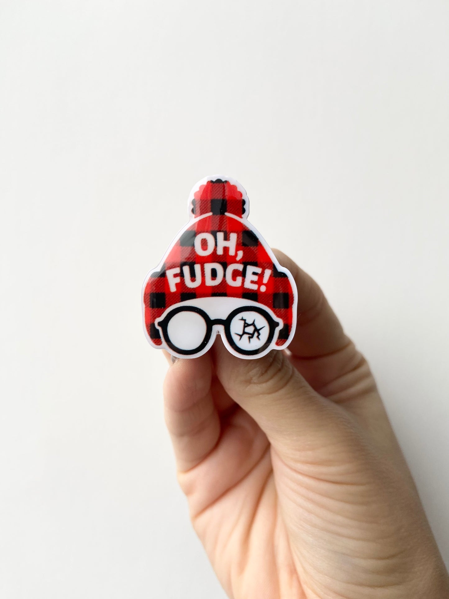 Oh Fudge! A Christmas Story Plastic Badge Topper