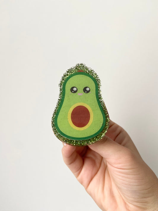 Avocado Acrylic Badge Topper