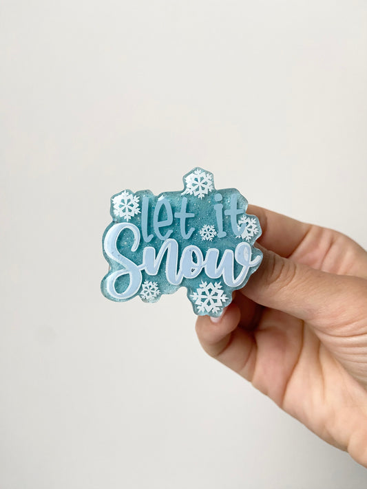 Let it Snow Acrylic Badge Topper