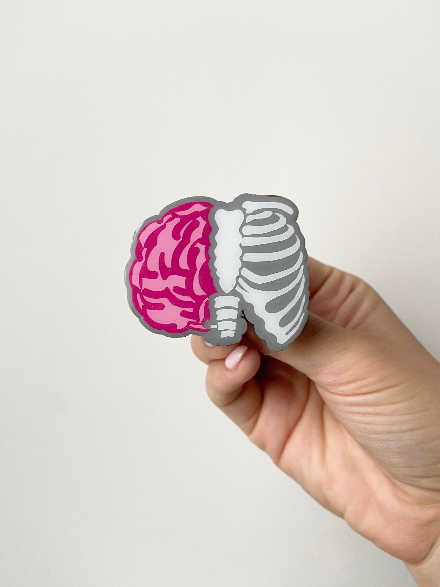 Brain-Ribcage Acrylic Badge Topper