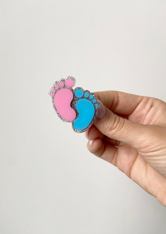 Baby Feet [bright] Acrylic Badge Topper