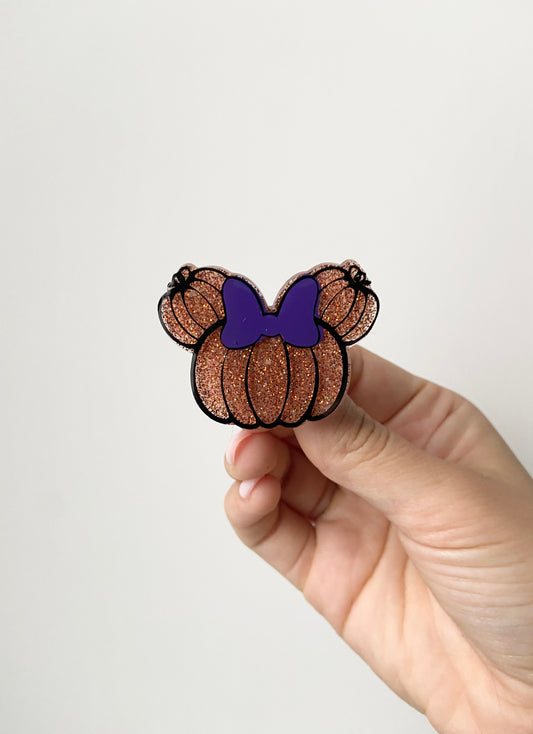 Pumpkin Mouse Acrylic Badge Topper