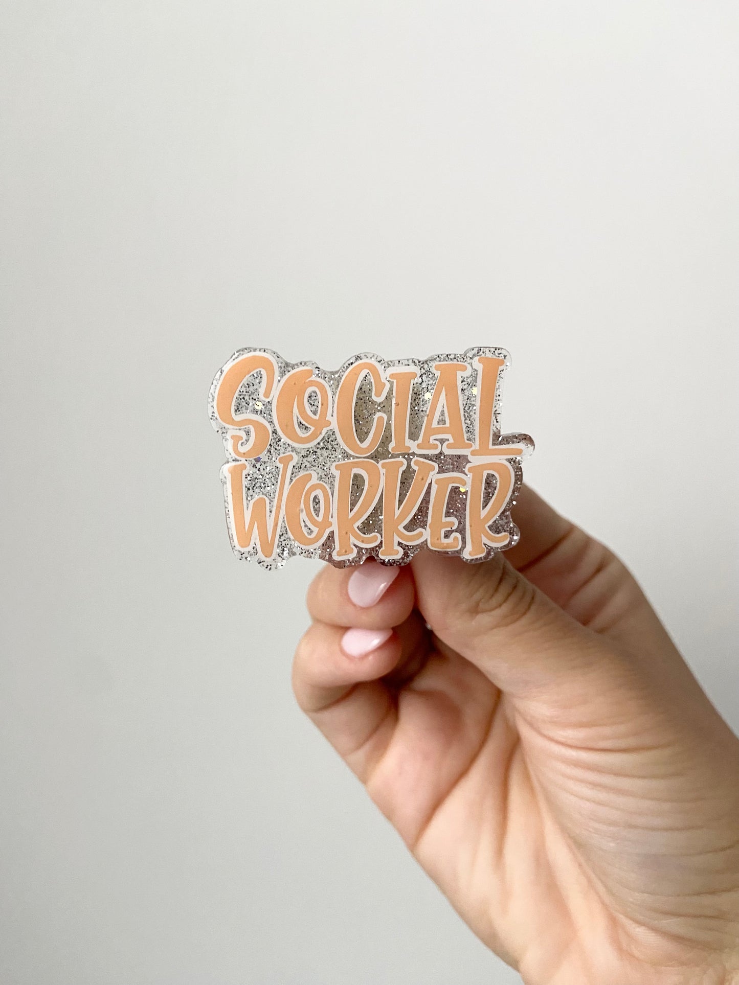 Social Worker Acrylic Badge Topper