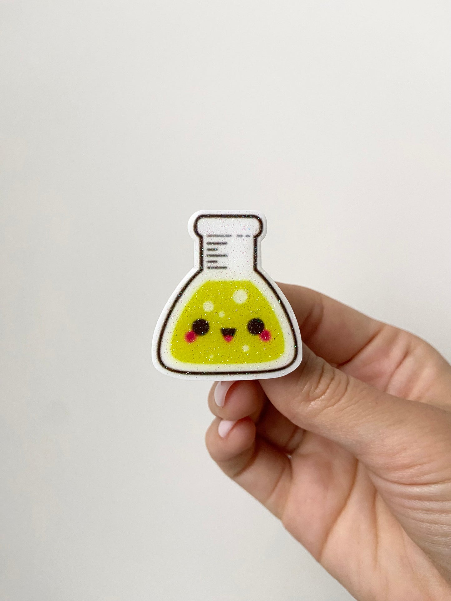 Lab Beaker Plastic Badge Topper