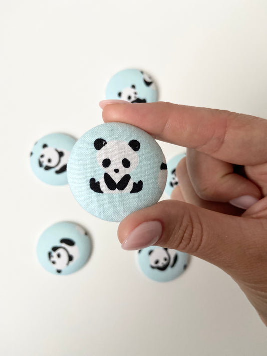 Baby Panda Fabric Badge Topper