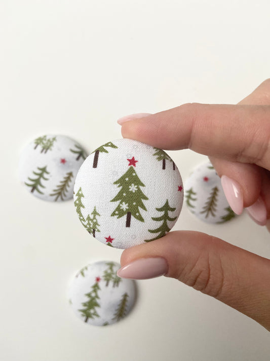 Winter Trees Fabric Badge Topper