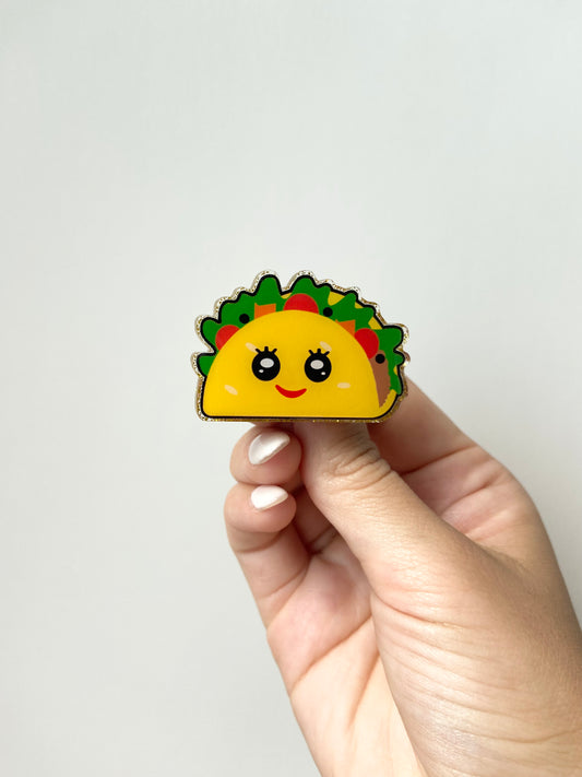 Taco Acrylic Badge Topper
