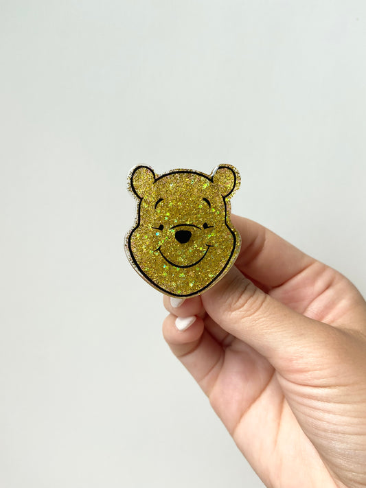 Pooh Bear Acrylic Badge Topper
