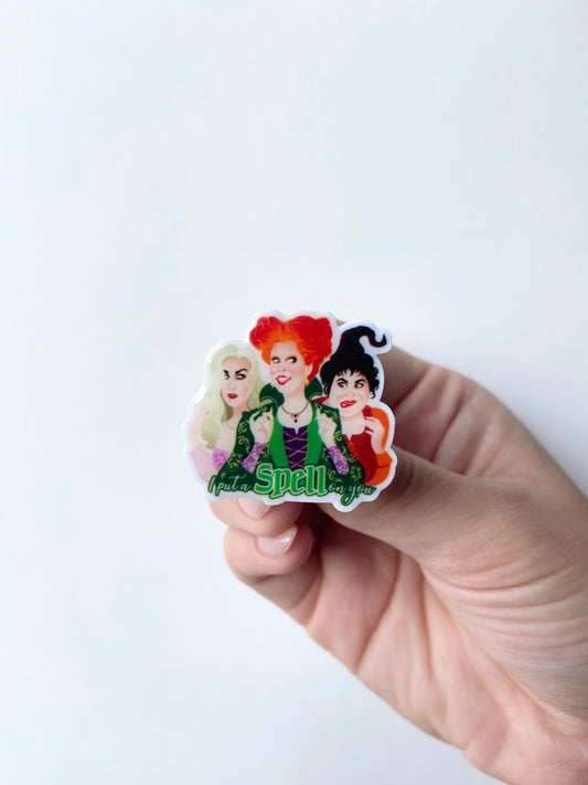 I Put A Spell On You Plastic Badge Topper