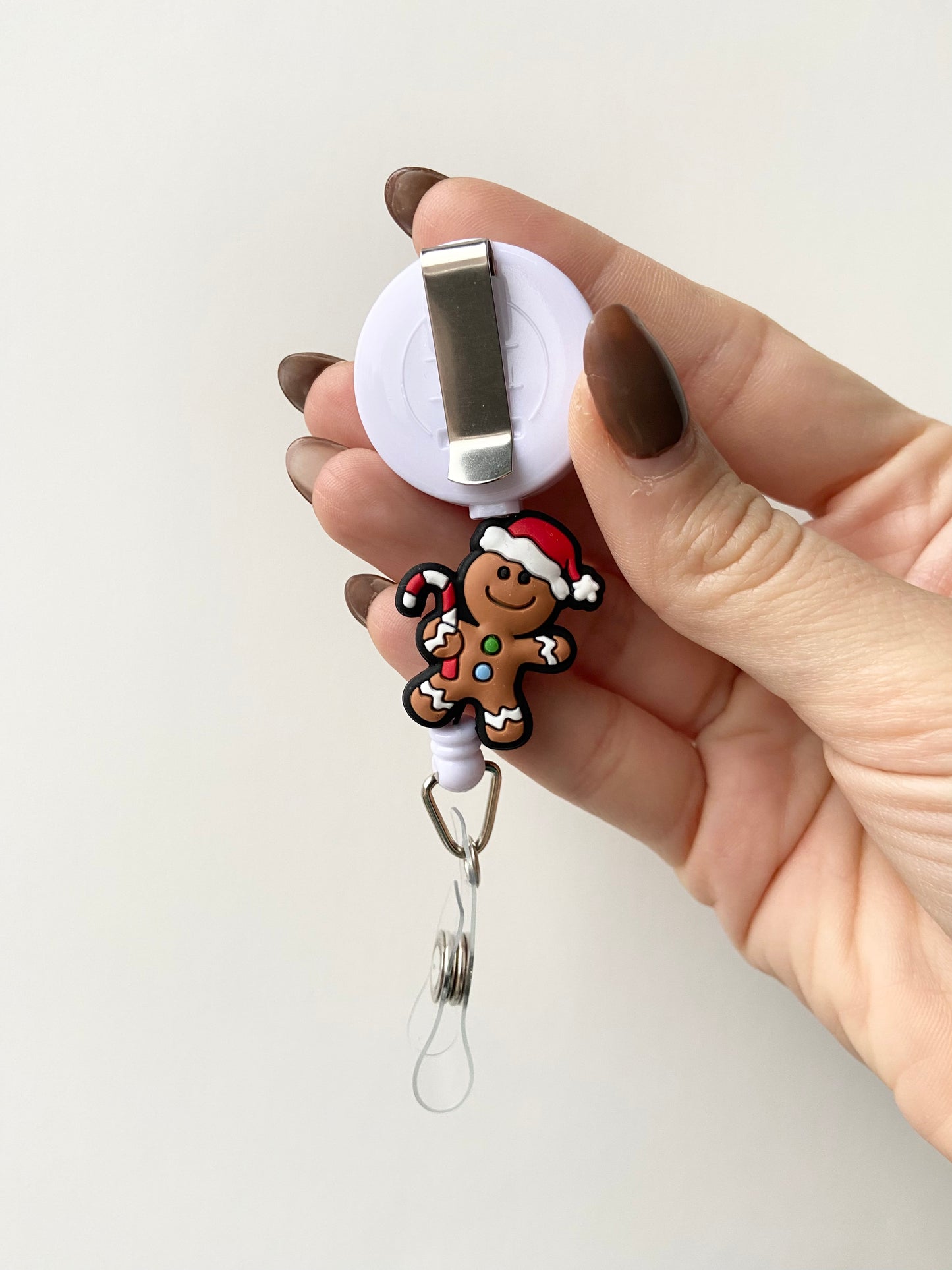 Gingerbread Beaded Badge Reel