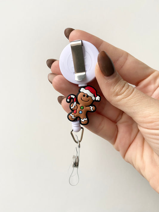 Gingerbread Beaded Badge Reel